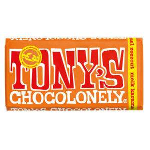 Tony's Chocolonely Mliečna čokoláda, karamel a morská soľ 180 g