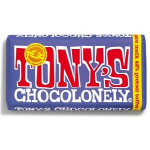 Tony’s Chocolonely Mliečna tmavá čokoláda s praclíkmi a karamelom 180 g