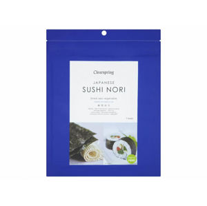 Clearspring Japonská opečená riasa Nori na sushi 7 ks