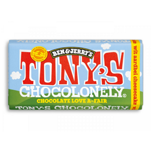 Tony´s Chocolonely Biela čokoláda, jahody a cheesecake Ben&Jerrys 180 g