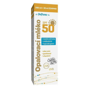 MedPharma Opaľovacie mlieko SPF 50 200 ml + 30 ml ZADARMO