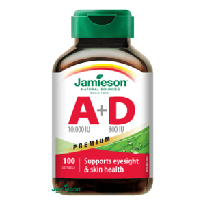 Jamieson Vitamín A a D Premium 10000 IU / 800 IU 100 kapslí (3 mesiace)
