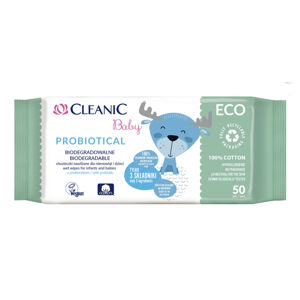Cleanic baby Probiotické vlhčené obrúsky ECO 50 ks