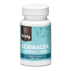 Grizly  Echinacea s vitamínom C a zinkom 100 tabliet