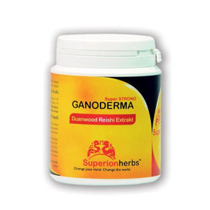 SUPERIONHERBS Ganoderma, Duanwood Red Reishi, Extrakt 40% polysacharidov 90 kapsúl