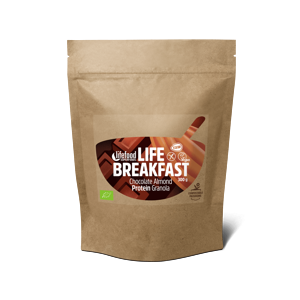 Lifefood Life Breakfast Čokoládová raňajková granola s proteínom a mandľami BIO RAW 300 g