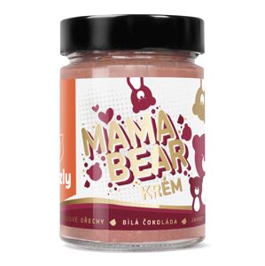 GRIZLY Mama Bear Lieskovoorieškový krém s bielou čokoládou a jahodovým prachom 300 g