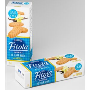 Fitola Vanilla Krehké sušienky s vanilkovou príchuťou bez pridaného cukru 130 g