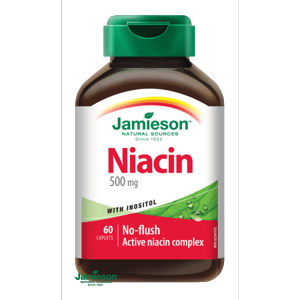 Jamieson Niacín 500 mg s inositolom 60 tabliet (2 mesiace)
