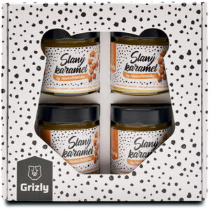 GRIZLY Darčekový set Slaný karamel by @ mamadomisha 4×250 g