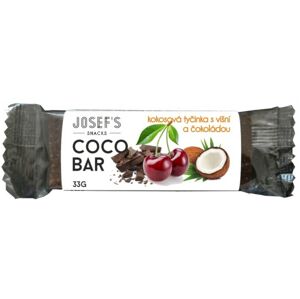 Josef 's snacks Kokosová tyčinka višňa a čokoláda 33 g