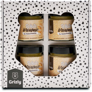 GRIZLY Darčekový set White Brownie by @mamadomisha 4×250 g