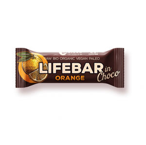 Lifefood Lifebar InChoco tyčinka pomaranč BIO 40 g