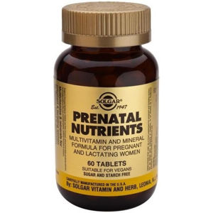 Solgar Prenatal - Multivitamín pre tehotné a dojčiace ženy 60 vegánskych tablet