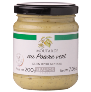 Beaufor Francúzska horčica so zeleným korením (Moutarde au poivre vert) 200 g