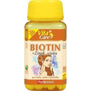VitaHarmony Biotín 300 mcg + Selén + Zinok 80 tablet