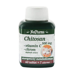 MedPharma Chitosan 500 mg + chróm + vitamín C 67 tablet