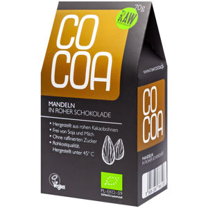 Cocoa Mandle v kokosovej čokoláde BIO RAW 70 g