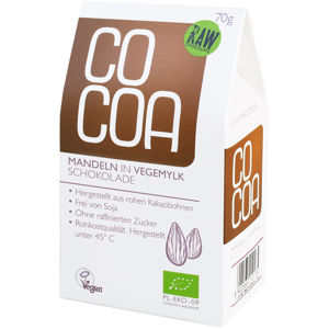 Cocoa Mandle vo vegánskej bielej RAW čokoláde BIO 70 g
