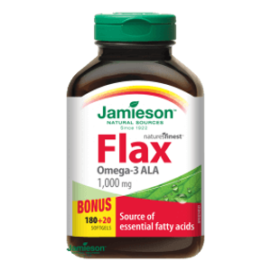 Jamieson Flax Omega-3 1000 mg ľanový olej 200 kapsúl