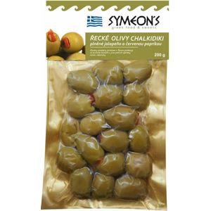 Symeons Zelené olivy plnené jalapeňo, červená paprika 200 g