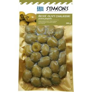 Symeons Zelené olivy plnené papričkou jalapeňo 200 g