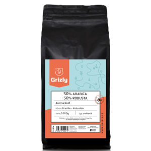 Grizly Zrnková káva 50/50 Crema 1000 g