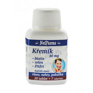 MedPharma Kremík 30 mg + biotín + selén + PABA 37 tablet