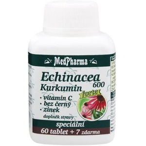 MedPharma Echinacea 600 Forte + kurkumín + vit.C + baza čierna + zinok 67 tablet