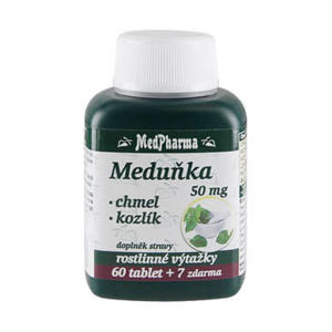 MedPharma Medovka 50 mg + chmeľ + valeriána 67 tablet