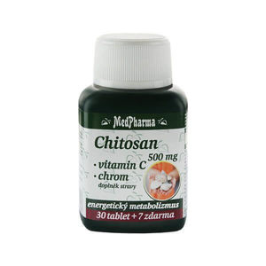 MedPharma Chitosan 500 mg + chróm + vitamín C 37 tablet