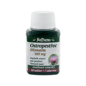 MedPharma Pestrec, silymarín 100 mg 37 tabliet
