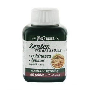 MedPharma Ženšen 350 mg + echinacea + leuzea 37 tab