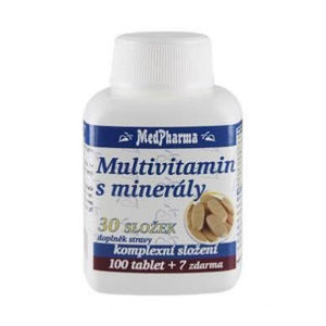 MedPharma Multivitamín s minerálmi, 30 zložiek 107 tabliet