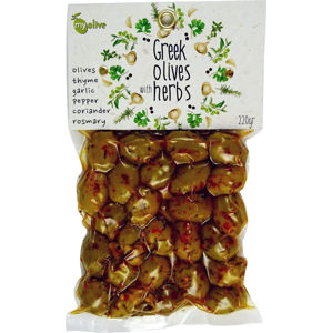 my olive Marinované olivy cesnak a koreniny 220 g