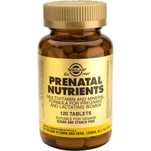 Solgar Prenatal - Multivitamín pre tehotné a dojčiace ženy 120 vegánskych tablet