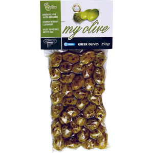 my olive Zelené olivy marinované oreganom 250 g