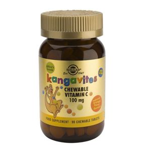 Solgar cucáci vitamín C 100 mg - Prírodná pomarančová príchuť 90 tabliet
