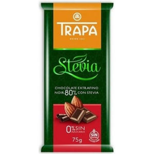 Trapa Čokoláda horká 80% kakao Stévia 75 g