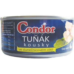 Condor Tuniak kúsky v slnečnicovom oleji (plechovka) 170 g