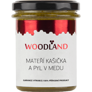 Woodland Materská kašička a peľ v mede 250 g